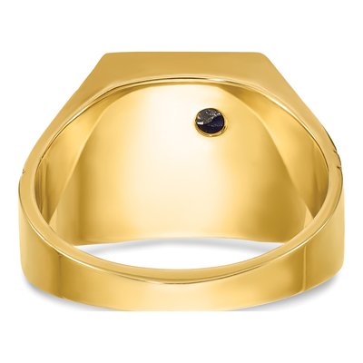 Men's 14K Two-Tone Gold Diamond Masonic Lodge Ring – view 5