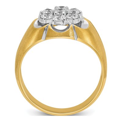 Men's 14K Two-Tone Gold Diamond Cluster Ring Mounting – view 3