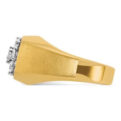 Men's 14K Two-Tone Gold Diamond Cluster Ring Mounting – view 5