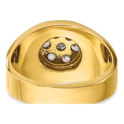 Men's 14K Two-Tone Gold Diamond Cluster Ring Mounting – view 7