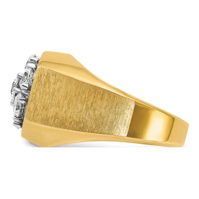 Men's 14K Two-Tone Gold Diamond Cluster Ring Mounting – view 5
