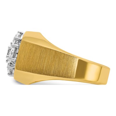 Men's 14K Two-Tone Gold Diamond Cluster Ring Mounting – view 5