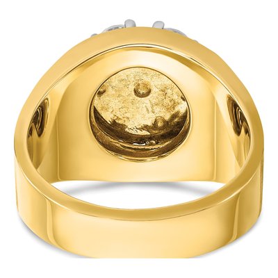 Men's 14K Two-Tone Gold Diamond Cluster Ring Mounting – view 7