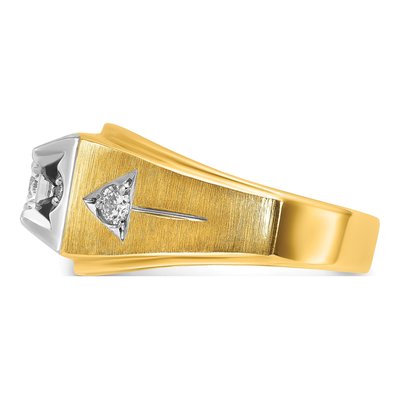 14K Two-Tone Lab Grown Diamond Men's Ring | IBGoodman – view 5