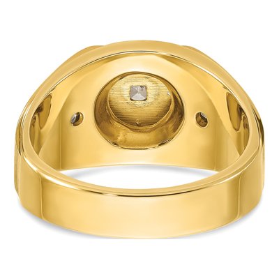 14K Two-Tone Lab Grown Diamond Men's Ring | IBGoodman – view 7