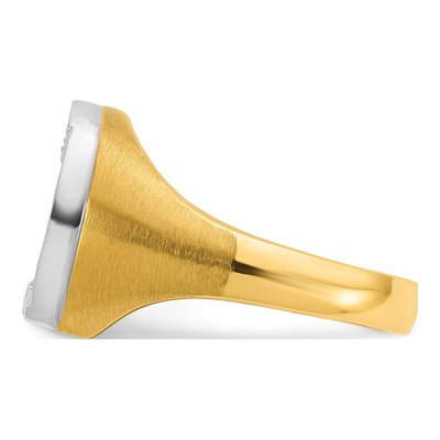Men's 14K Two-Tone Gold Diamond Horseshoe Ring Mounting – view 5