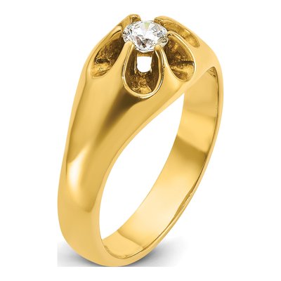 Men's 10K Yellow Gold Diamond Ring Mounting – view 8