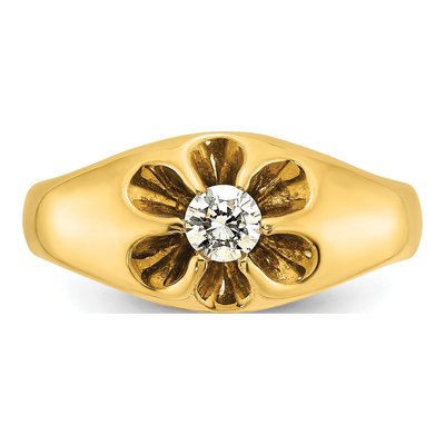 Men's 14K Yellow Gold Diamond Ring Mounting – view 6