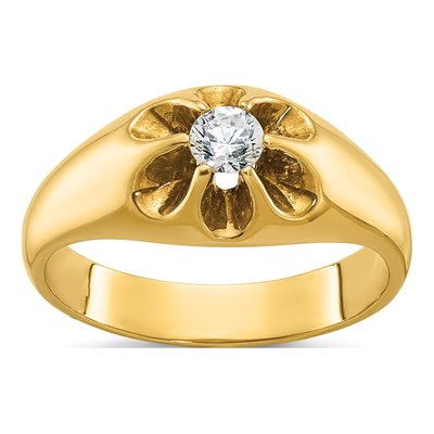 Men's 14K Yellow Gold Diamond Ring Mounting