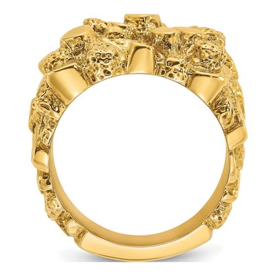 Men's 10K Yellow Gold Nugget Ring – view 3