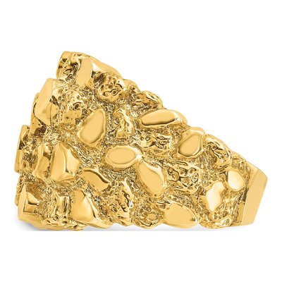 Men's 10K Yellow Gold Nugget Ring – view 4