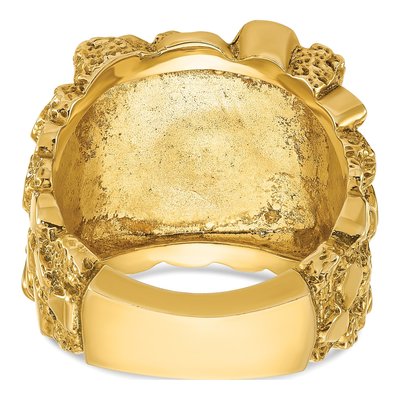 Men's 10K Yellow Gold Nugget Ring – view 6