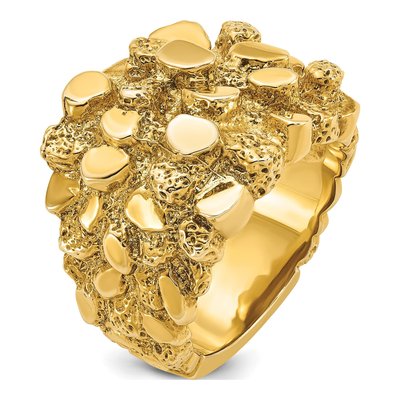 Men's 10K Yellow Gold Nugget Ring – view 7