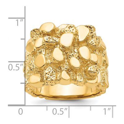 Men's 14K Yellow Gold Nugget Ring – view 8