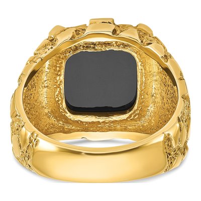 Men's 10K Yellow Gold Nugget Ring Mounting – view 5