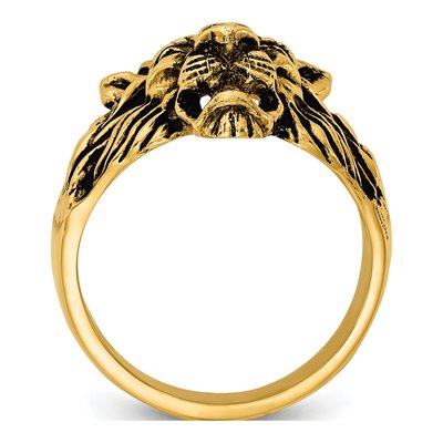 Men's 14K Yellow Gold Diamond Ruby Lion Ring Mounting – view 3