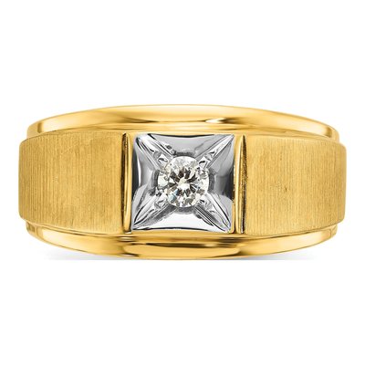 Men's 10K Two-Tone Gold Diamond Ring Mounting – view 4