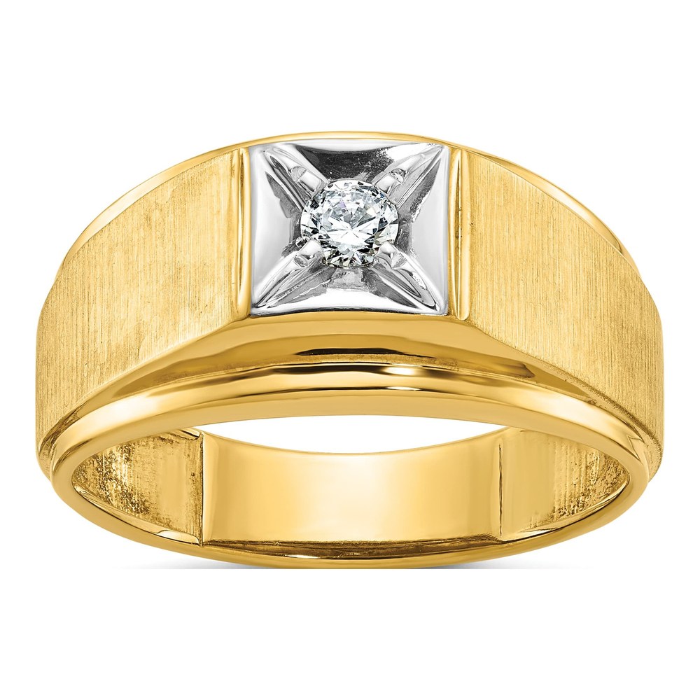 Men's 10K Two-Tone Gold Diamond Ring Mounting