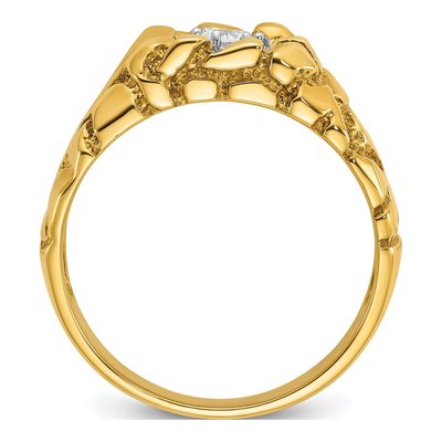Men's 14K Yellow Gold Diamond Nugget Ring Mounting – view 2