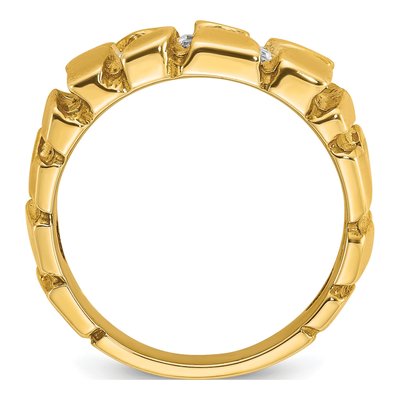 Men's 14K Yellow Gold Nugget Cluster Ring Mounting – view 2