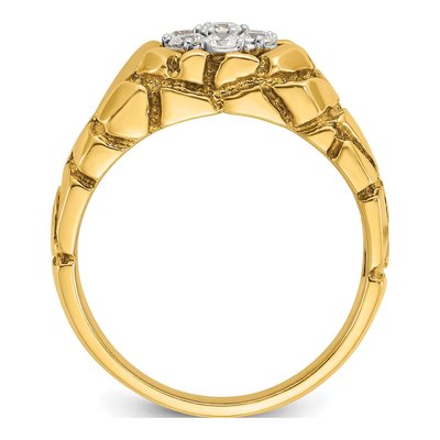Men's 10K Two-Tone Gold Diamond Cluster Ring Mounting – view 2