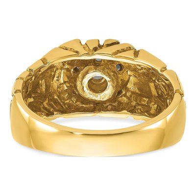 Men's 10K Two-Tone Gold Diamond Cluster Ring Mounting – view 5