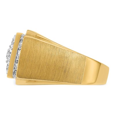 Men's 14K Two-Tone Gold Diamond Cluster Ring Mounting – view 5