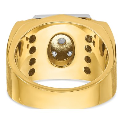 Men's 14K Two-Tone Gold Diamond Cluster Ring Mounting – view 7