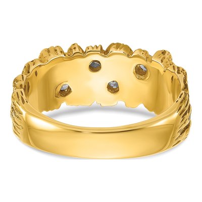 Men's 10K Yellow Gold Nugget Ring Mounting – view 5
