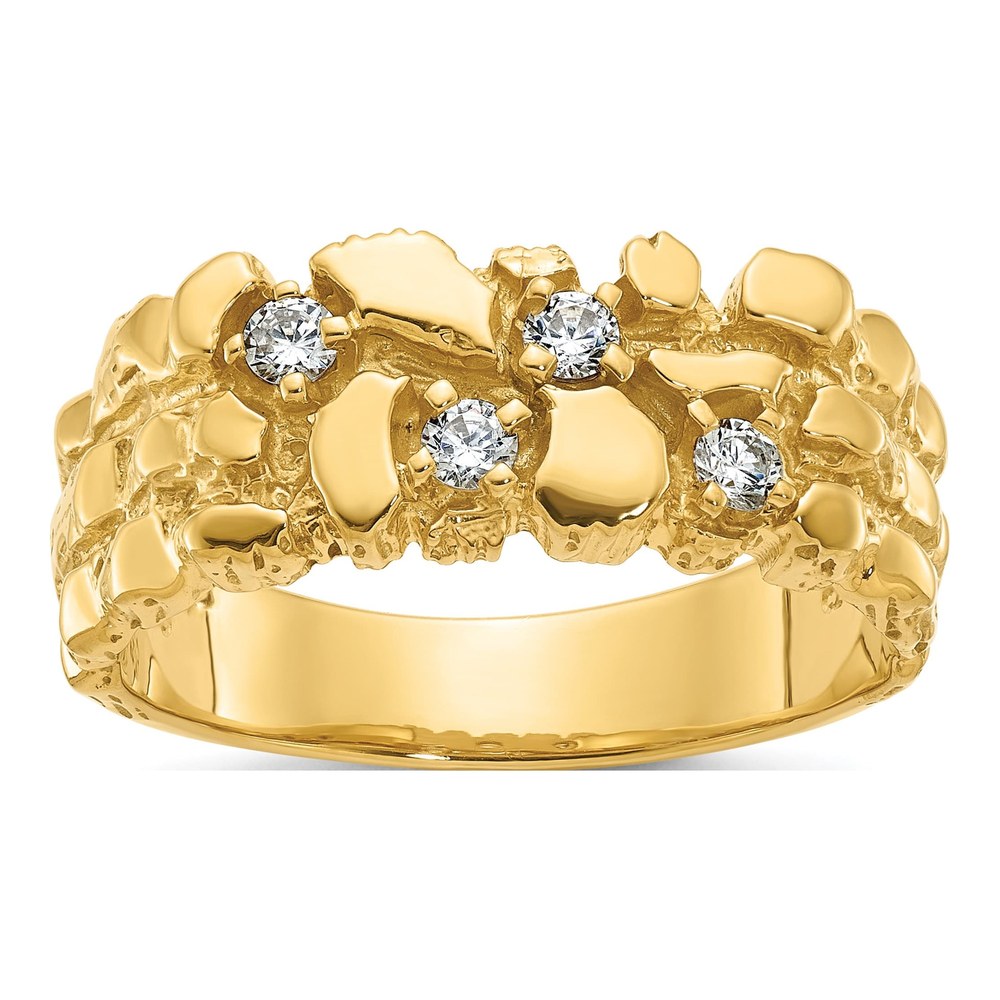Ib Goodman 10K Mens 1/3 Carat Diamond Nugget Complete Ring