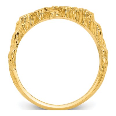 Men's 14K Yellow Gold Diamond Nugget Ring Mounting – view 2