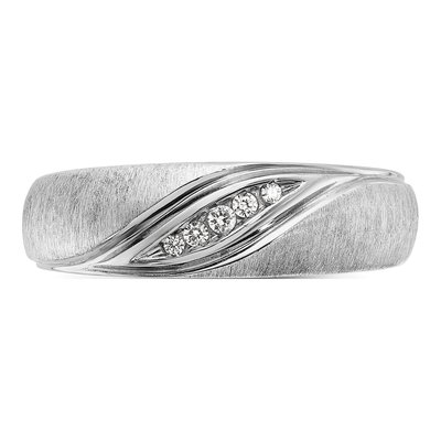 IBGoodman 14K White Gold Men's Diamond Ring – view 5