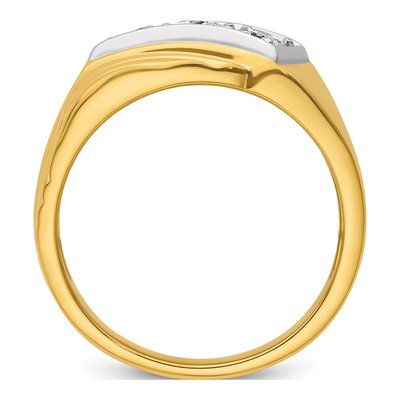 Men's 14K Yellow Gold 1/2 ct tw Lab-Grown Diamond Ring – view 3