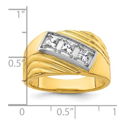 Men's 14K Yellow Gold 1/2 ct tw Lab-Grown Diamond Ring – view 4