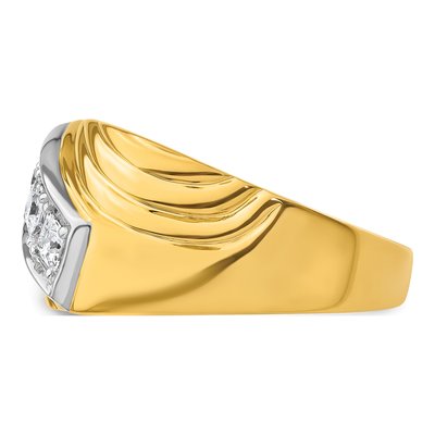 Men's 14K Yellow Gold 1/2 ct tw Lab-Grown Diamond Ring – view 5