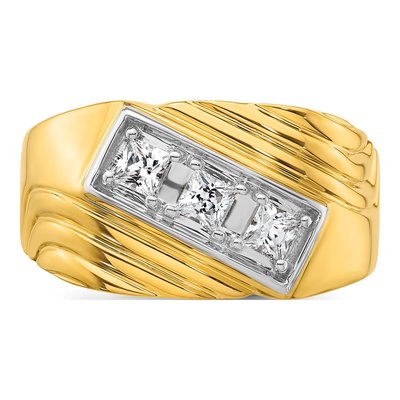 Men's 14K Yellow Gold 1/2 ct tw Lab-Grown Diamond Ring – view 6