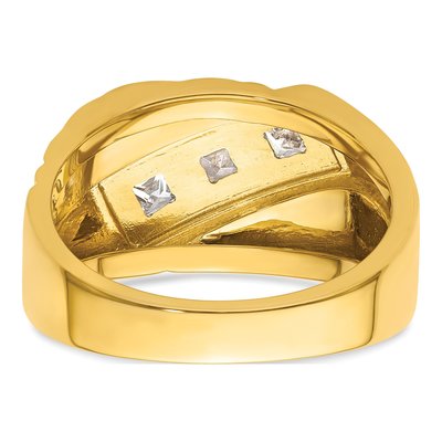 Men's 14K Yellow Gold 1/2 ct tw Lab-Grown Diamond Ring – view 7