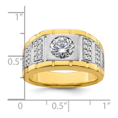Men's 14K Two-Tone Gold 1 5/8 ct tw Lab-Grown Diamond Ring – view 8