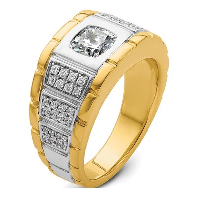 Men's 14K Two-Tone Gold 1 3/8 ct tw Lab-Grown Diamond Two Tone Ring – view 7