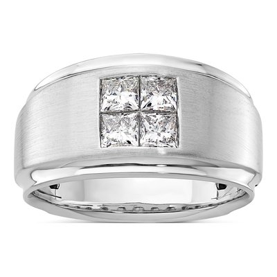 Men's 14K White Gold 7/8 ct tw Lab-Grown Diamond Ring