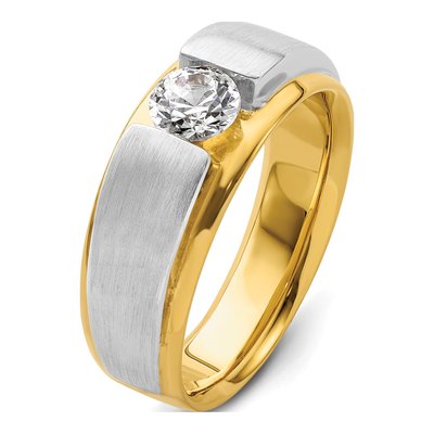 Men's 14K Two-Tone Gold 3/4 ct tw Lab-Grown Diamond Ring – view 7