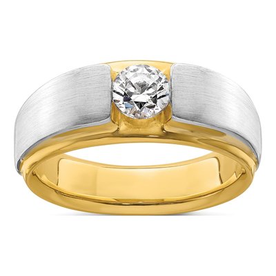 Men's 14K Two-Tone Gold 3/4 ct tw Lab-Grown Diamond Ring