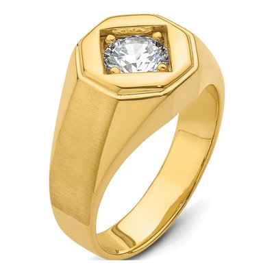 Men's 14K Yellow Gold 1 ct tw Lab-Grown Diamond Ring – view 7