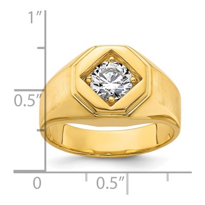Men's 14K Yellow Gold 1 ct tw Lab-Grown Diamond Ring – view 8