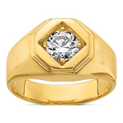 Men's 14K Yellow Gold 1 ct tw Lab-Grown Diamond Ring