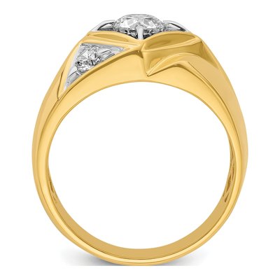 Men's 14K Yellow Gold 7/8 ct tw Lab-Grown Diamond Ring – view 3