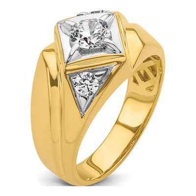 Men's 14K Yellow Gold 7/8 ct tw Lab-Grown Diamond Ring – view 7