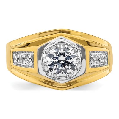 IBGoodman 14K Two-Tone Men's 1 1/5ct Diamond Ring – view 5