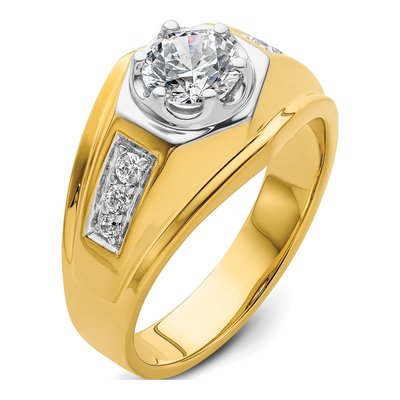 IBGoodman 14K Two-Tone Men's 1 1/5ct Diamond Ring – view 7