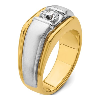 Men's 14K Two-Tone Gold 3/4 ct tw Lab-Grown Diamond Ring – view 7